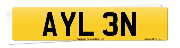 Registration number AYL 3N